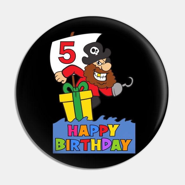 5th Birthday Party 5 Year Old Five Years Pin by KidsBirthdayPartyShirts