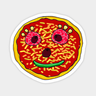 funny pizza face Magnet