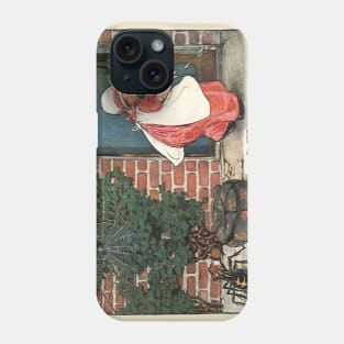 Vintage Nursery Rhyme, Little Miss Muffet by Jessie Willcox Smith Phone Case