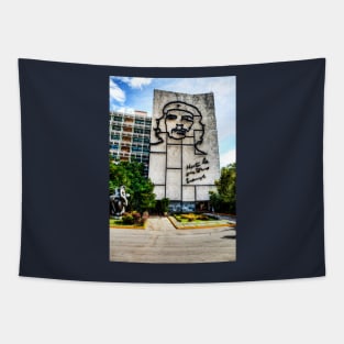 Ministry Of The Interior Building With Face of Che Guevara, Havana, Cuba Tapestry