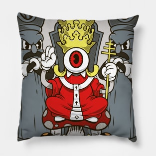 Hierophant - Mystical Medleys - Vintage Cartoon Tarot (White) Pillow