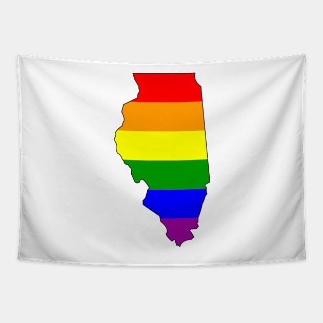 Illinois Pride! Tapestry by somekindofguru