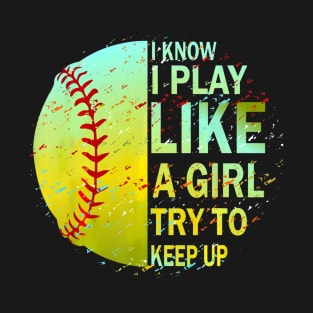 Softball Shirt for Girls & Women T-Shirt