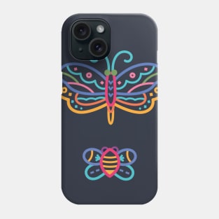 Colourful linear insects Phone Case