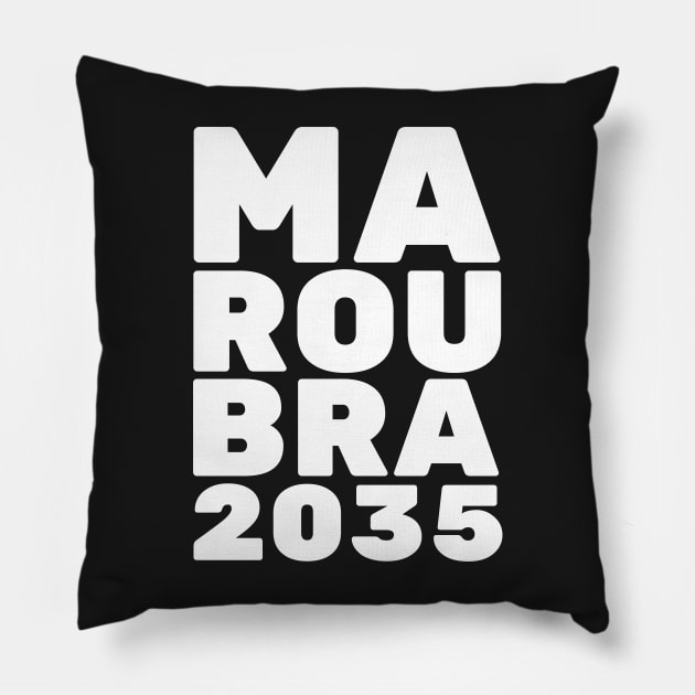 MAROUBRA - 2035 - MA - ROU - BRA Pillow by SERENDIPITEE