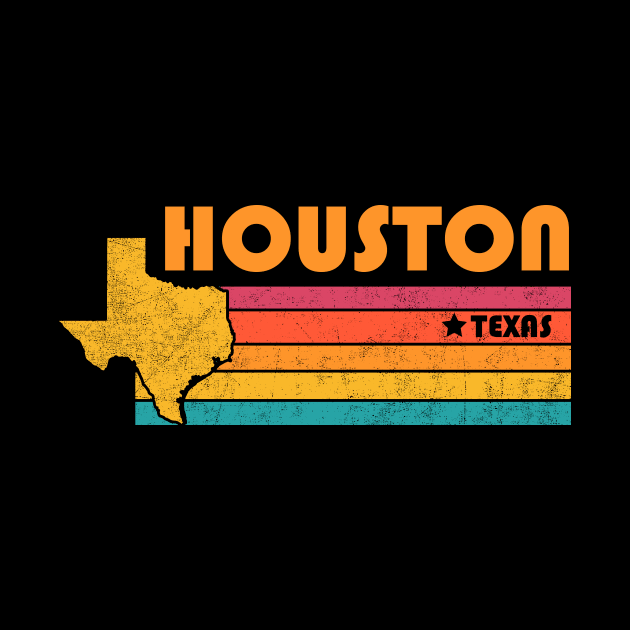 Houston Texas Vintage Distressed Souvenir by NickDezArts