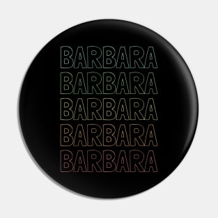 Barbara Name Pattern Pin