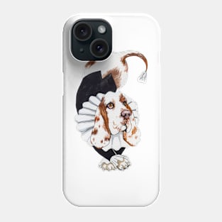 Basset Hound wearing jabot Phone Case