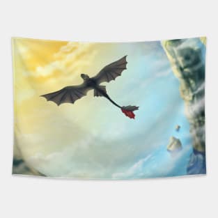 Hiccup and Toothless - Dawnflight Tapestry