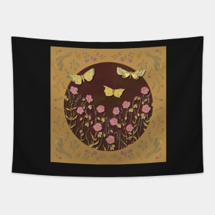 Butterflies & Blooms - Gold Tapestry