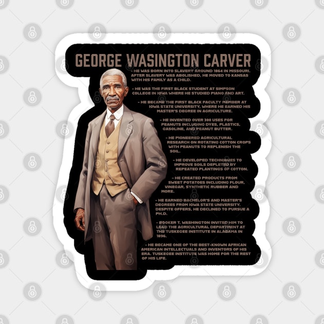 George Washington Carver Facts Magnet by UrbanLifeApparel
