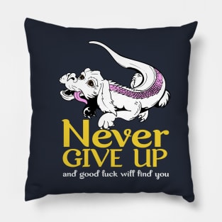 Falkor the Luck Dragon Never Give Up Pillow