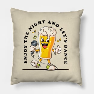 Singing beer cartoon mascot Pillow