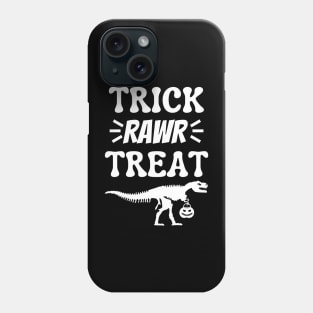 Trick Rawr Treat Halloween Dinosaur Bones Phone Case