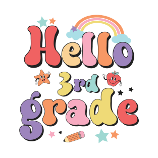 Hello Third Grade Team 3rd Grade Back to School Teacher Kids T-Shirt