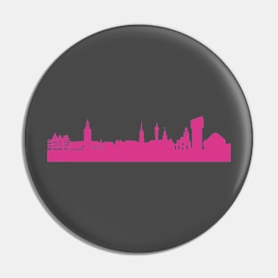 Stockholm skyline pink Pin