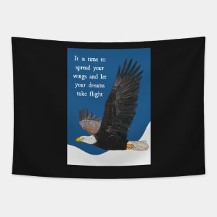 New Adventure Optimism Bald Eagle Tapestry