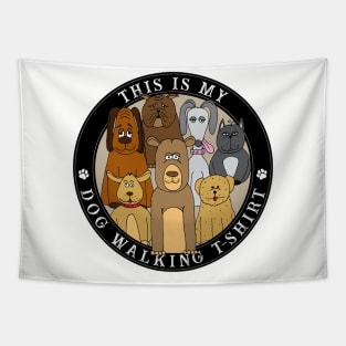 Funny Dog Walker Quote Tapestry