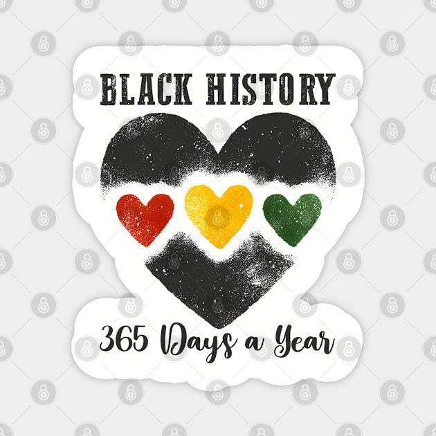 Black History 365 Days a Year Magnet by UrbanLifeApparel
