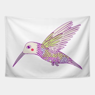 Sunny Hummingbird Garden Tapestry