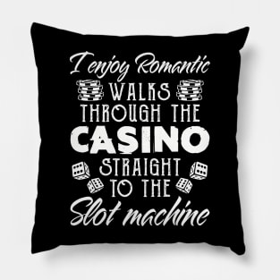 Romantic Walks Casino Slot Machine Design Pillow