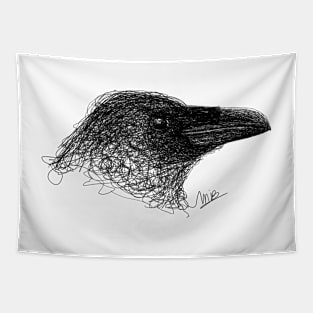 Raven squiggle Tapestry