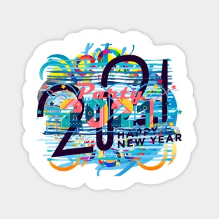 New Year 2021 Abstract Magnet