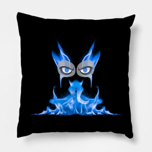 blue fire Stay Away T shirt Pillow