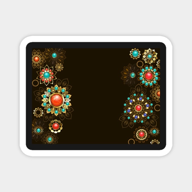 Background with Ethnic Ornaments Magnet by Blackmoon9