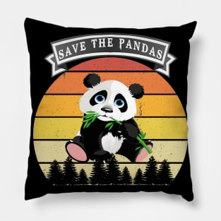 save the panda Pillow