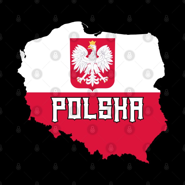 Poland flag & map by Travellers