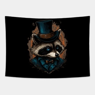 Raccoon Top Hat Tapestry