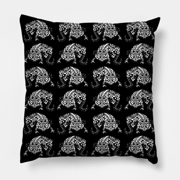 axolotl in mayan black pattern ecopop Pillow by jorge_lebeau