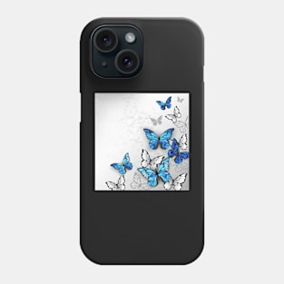 Blue and White Butterflies Phone Case