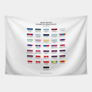 British Orders of Knighthood Military Medal Ribbons Tapestry