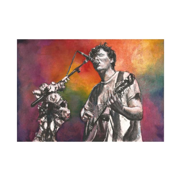 Brian Sella - The Front Bottoms Champagne Jam (Hand Painted Design) by SophieStockArt