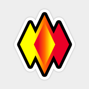 Yellow-Red Diamonds Magnet