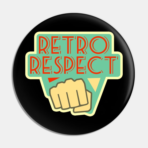 Retro respect fist 1950s - 1960s inspired Pin by ownedandloved