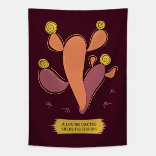 Terracotta bald cactus Tapestry