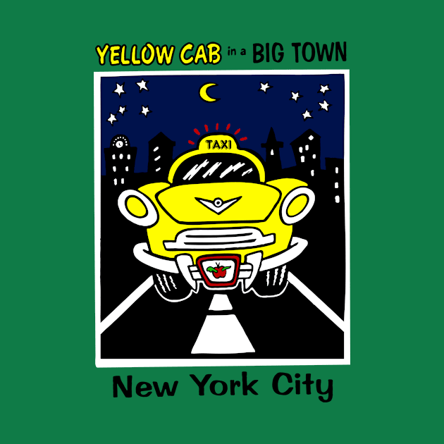 Yellow Cab New York Kids Souvenir T-shirt by FireflyCreative