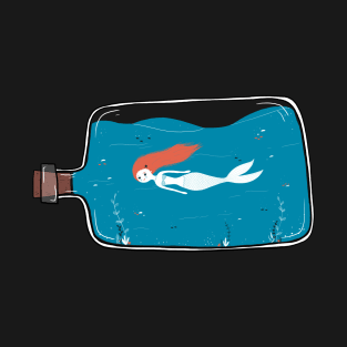 Little Mermaid In Bottle T-Shirt