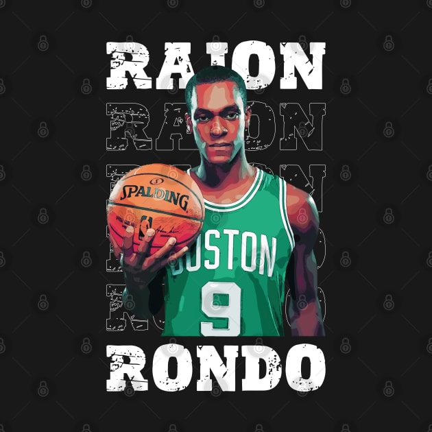 Rajon Rondo Basketball by Playful Creatives