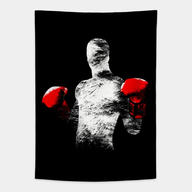 Boxer - Distressed style Tapestry by PrintSoulDesigns