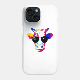 Pop Art Cool Cow Wearing Sunglasses Phone Case