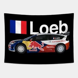 WRC CAR CITROEN Loeb C4 Sébastien winning Citroën C4 2008 Tapestry