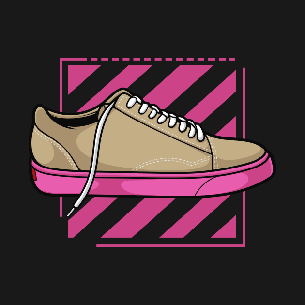 Golf Wheat Pink Skate Sneaker by milatees