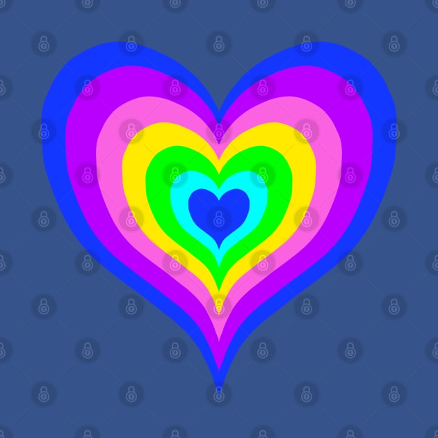 Rainbow y2k Aesthetic Hearts by julieerindesigns