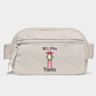 sassy frog in pink boots cowboy hat "Well, Howdy Pardner" Bag