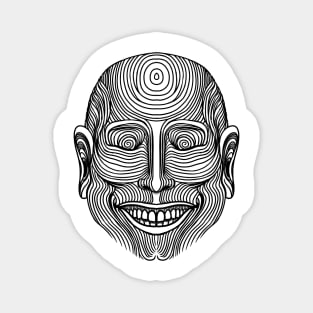 strange smiling buddha Magnet