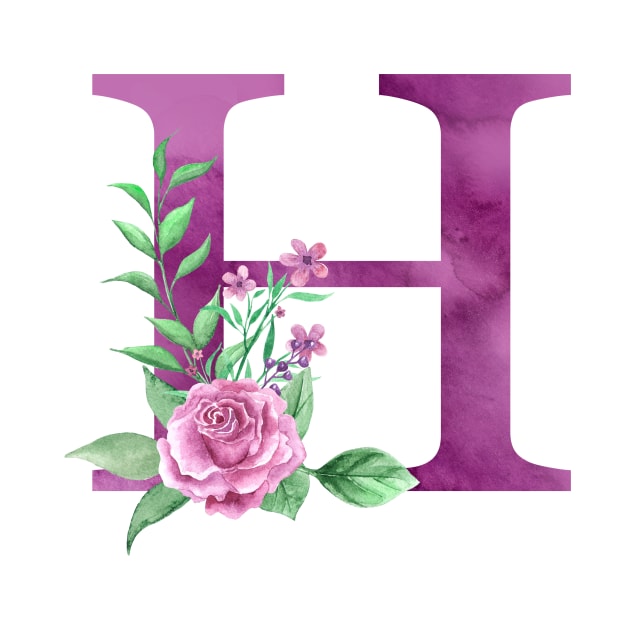 Floral Monogram H Beautiful Rose Bouquet by floralmonogram